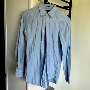 Premium J Crew Collared Blue Shirt Small Cotton (14-14.5)